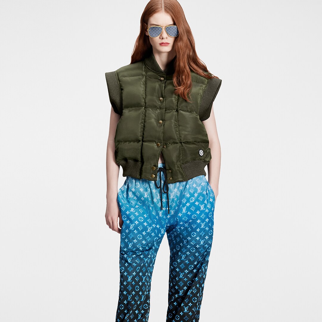 Sprayed Monogram Nylon Jogging Pants Women ReadytoWear LOUIS